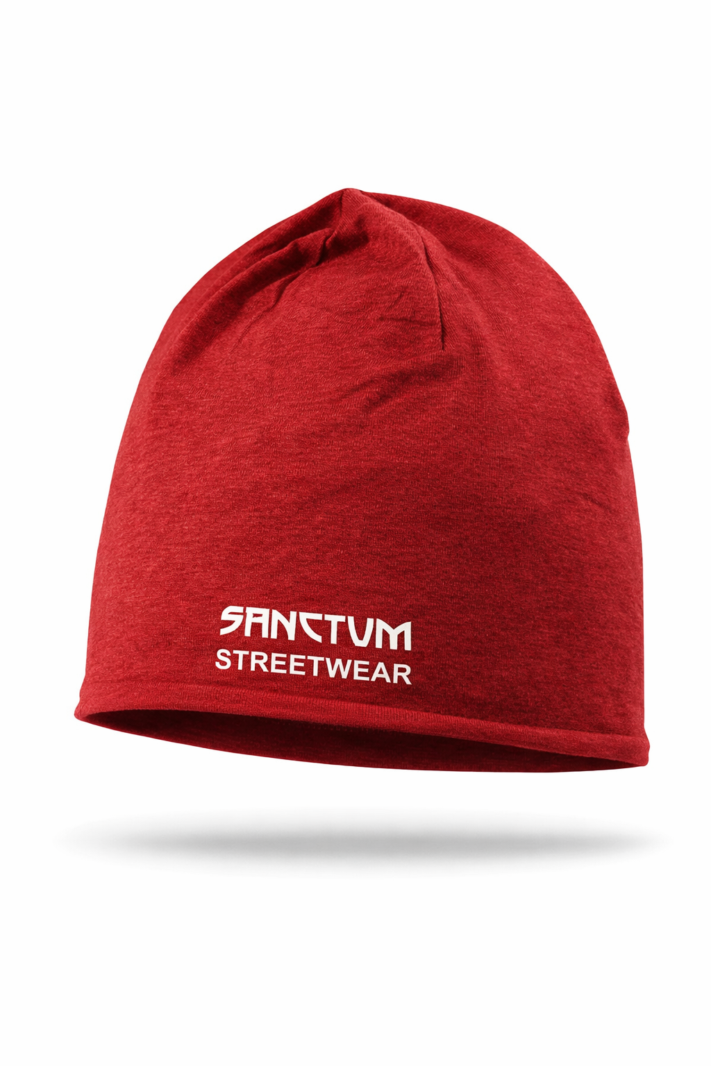 Sanctum Streetwear Cotton Beanie Frameless - red-melange