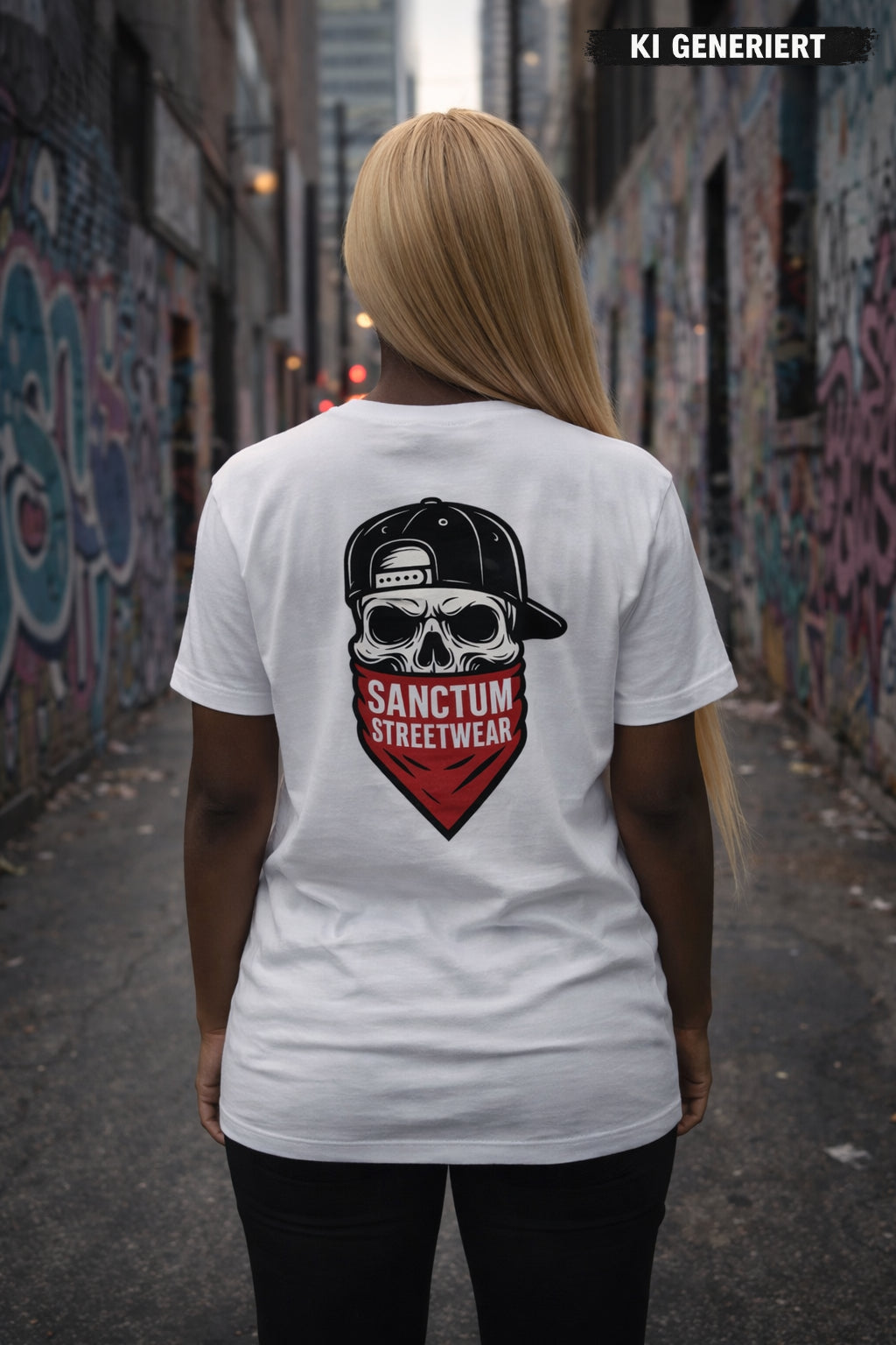 Sanctum Streetwear T-Shirt Bandana Skull
